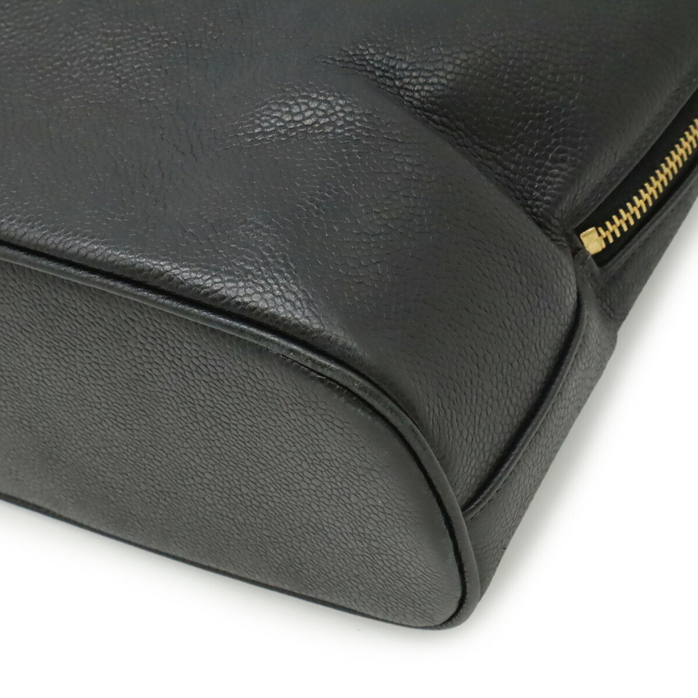 CHANEL Black Caviar Leather Logo Shoulder Bag - Picture 4 of 10